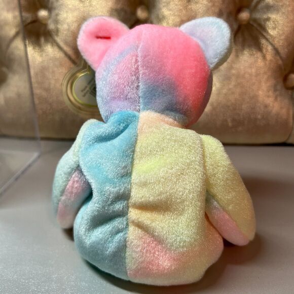 TY Beanie Baby "B.B. Bear " From 1999 & Display Case, Tag Cover, Error - Picture 4 of 10